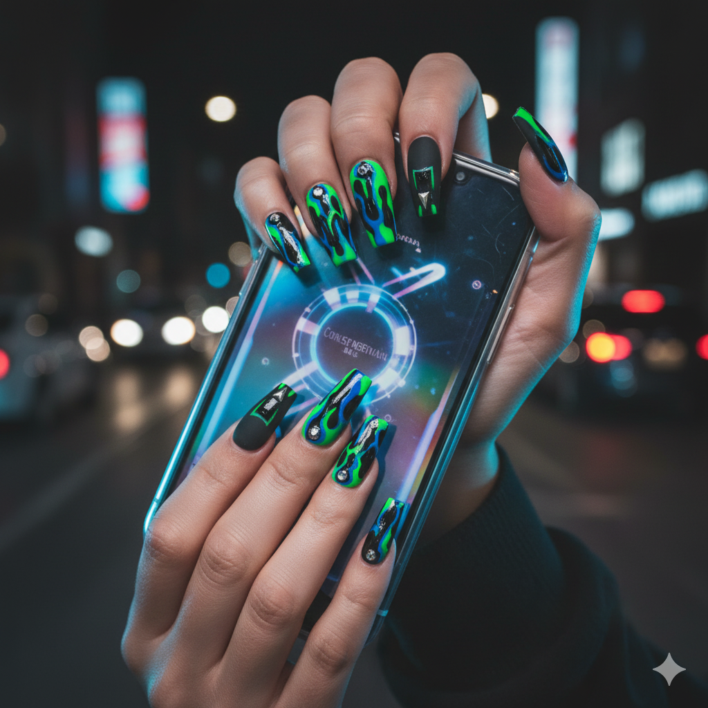 Uñas Acrílicas Forma Coffin