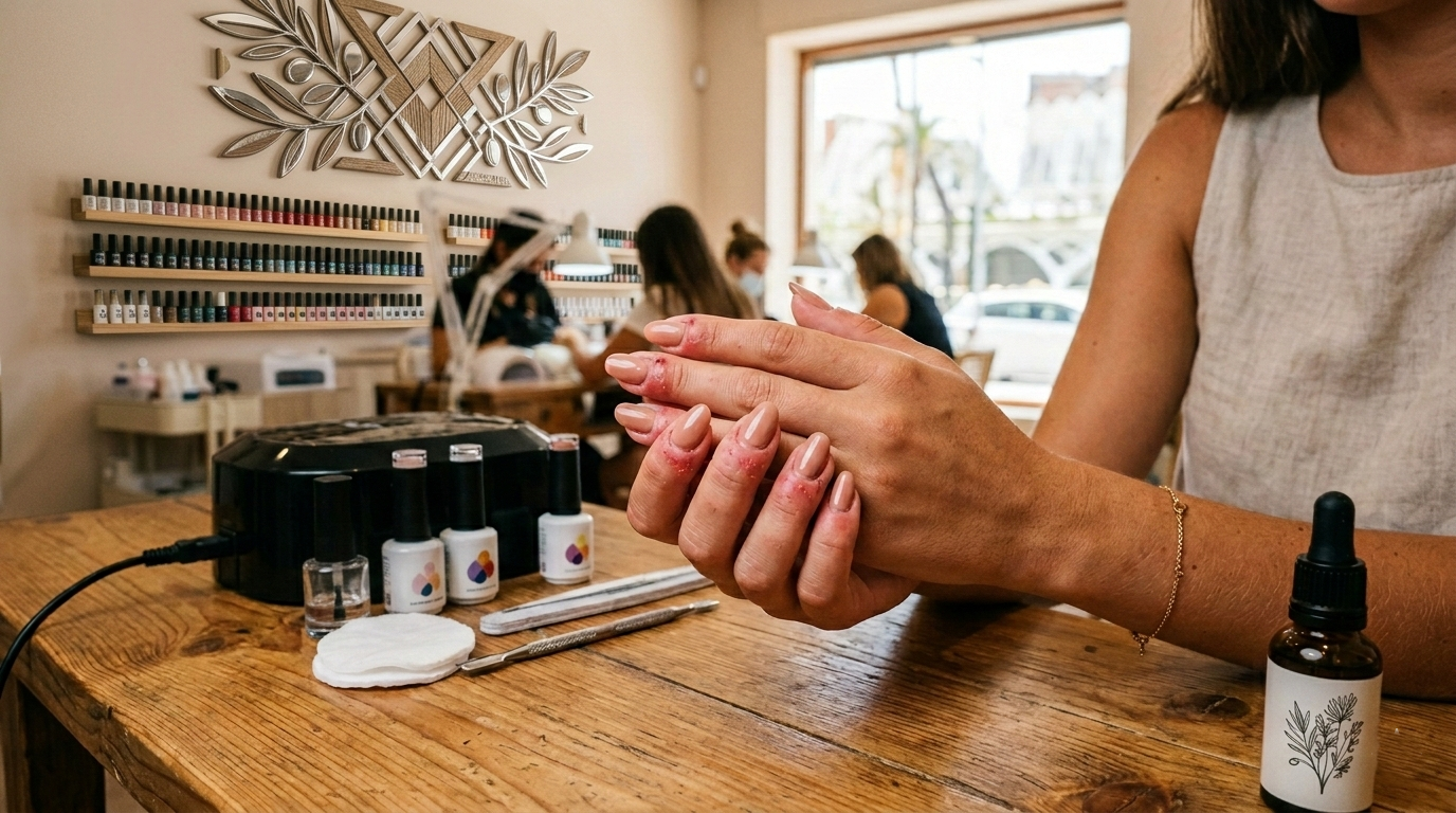 Reacción alérgica al gel de uñas: síntomas y alternativas hipoalergénicas en Valencia