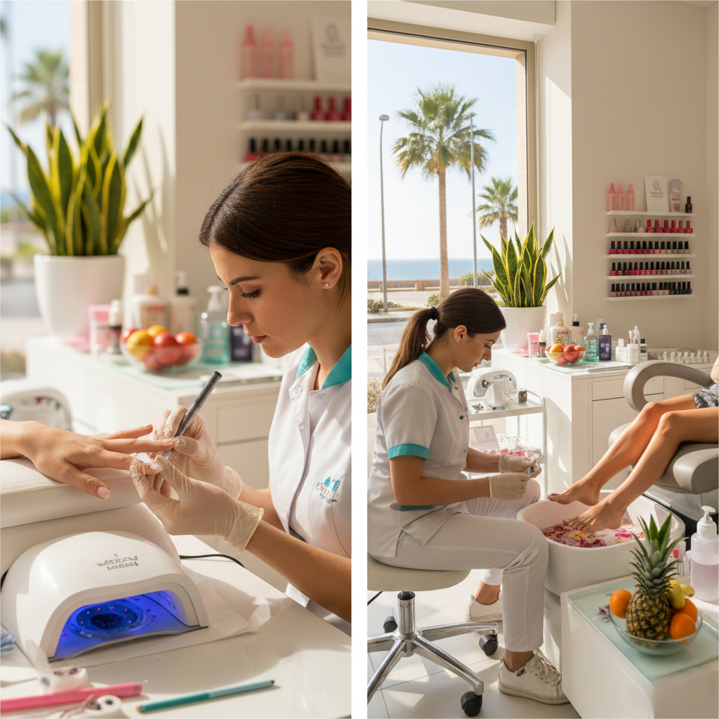 Soft gel nails aplicación profesional en salón de manicura en Valencia